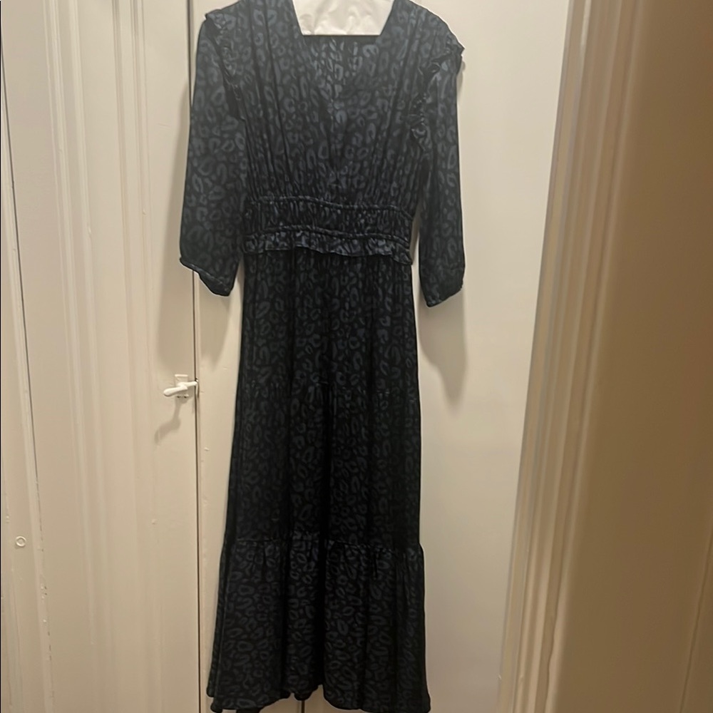 Tucker Black and Gray Long Sleeve Dress